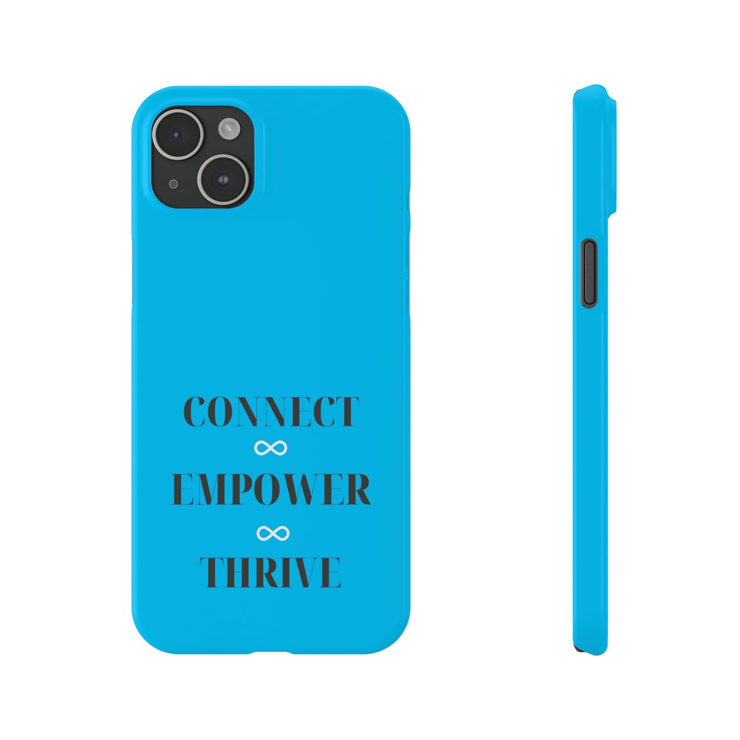 Blue with Connect Empower Thrive Iphone 15-12 Slim Phone Case