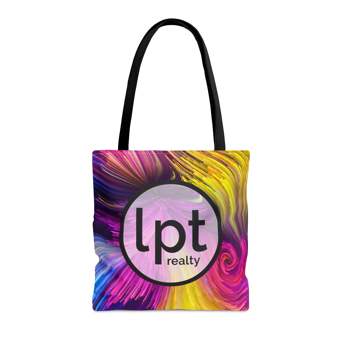 LPT Realty Logo with Rainbow Swirls - Canvas Tote 3 Sizes