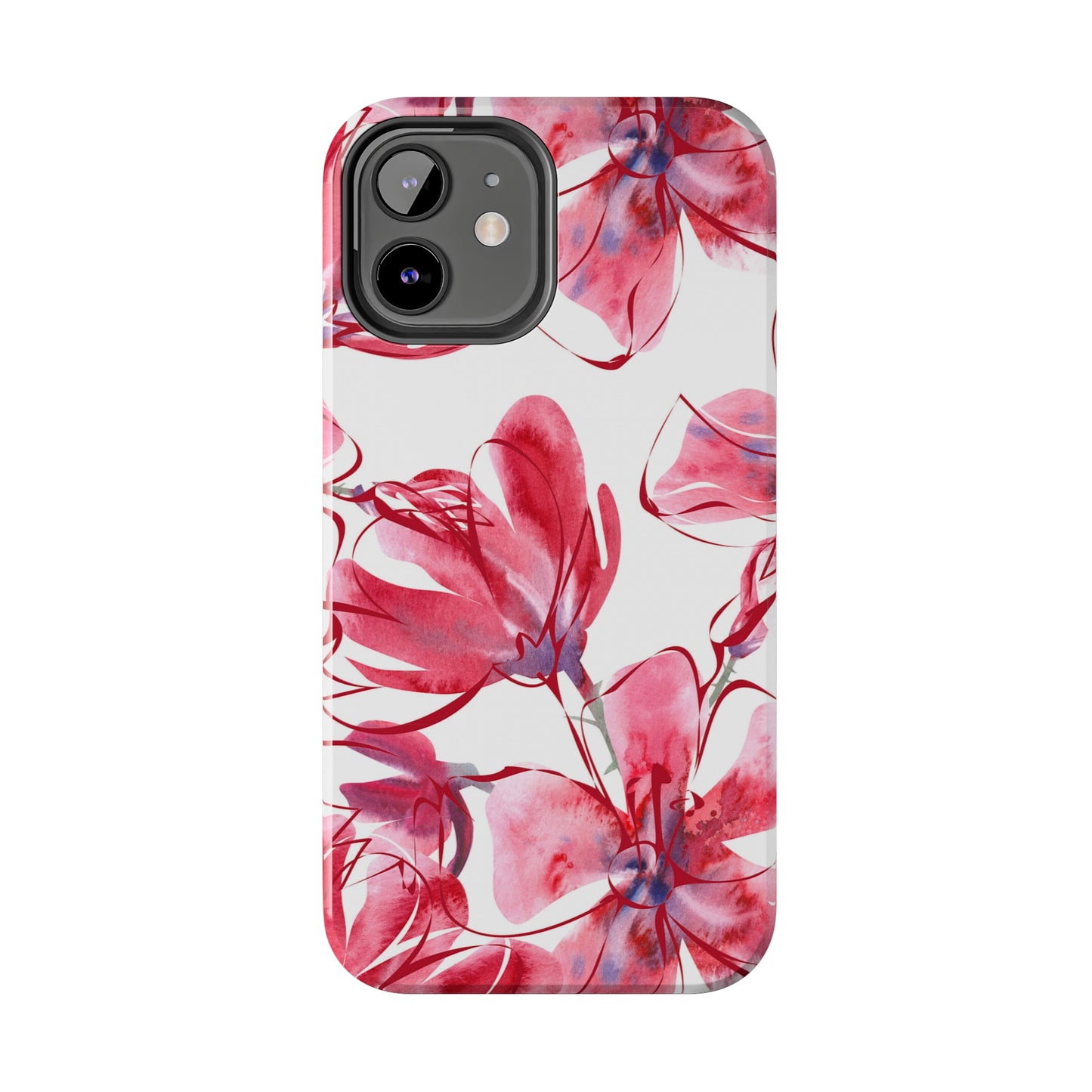 Large Pink Flower Iphone Tough Phone Case