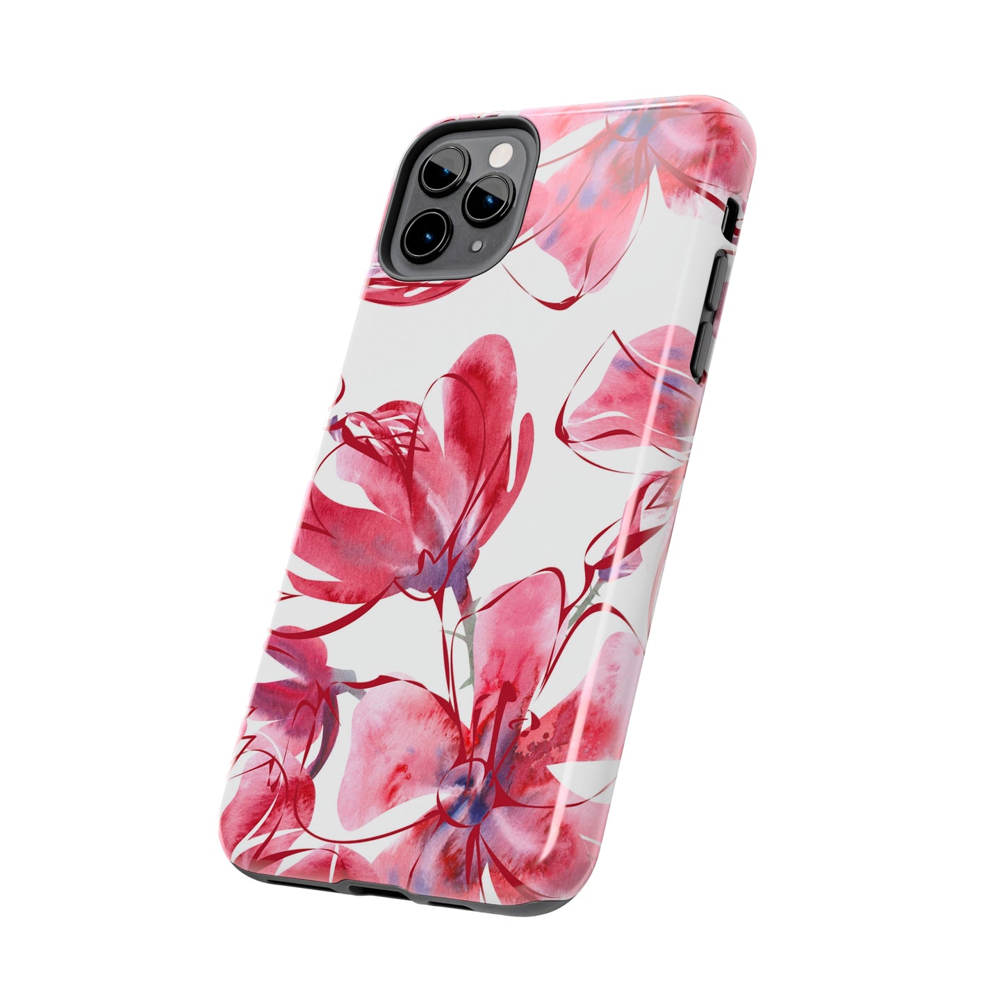 Large Pink Flower Iphone Tough Phone Case