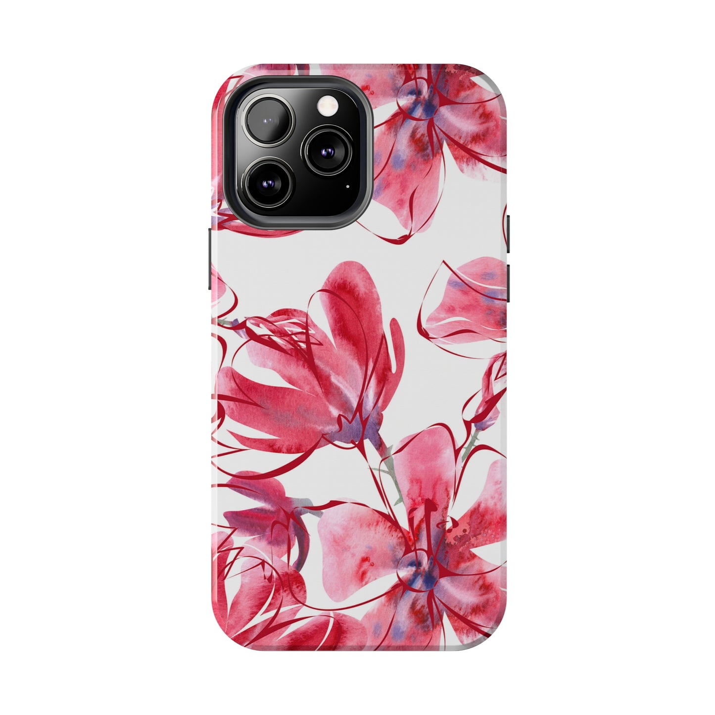 Large Pink Flower Iphone Tough Phone Case