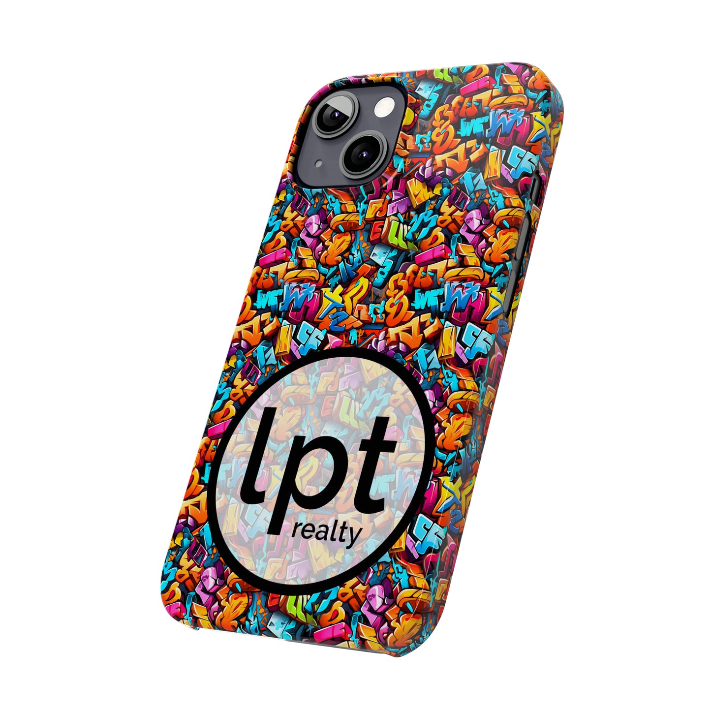 LPT Realty Logo -  3D Street Art Graffiti Design Iphone 15-12 Slim Phone Case