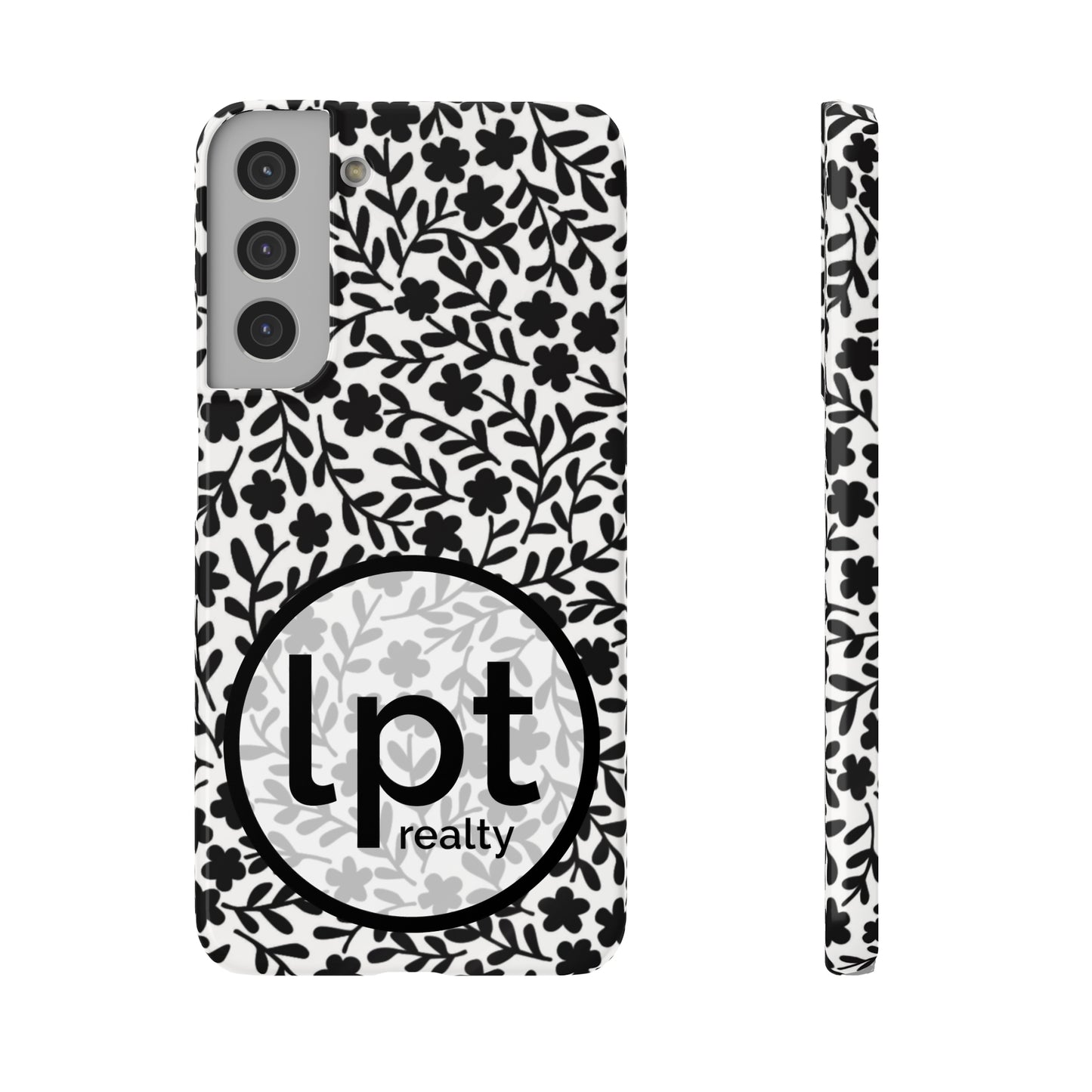 LPT Realty Logo -  Black & White Floral Design Samsung Slim Cases