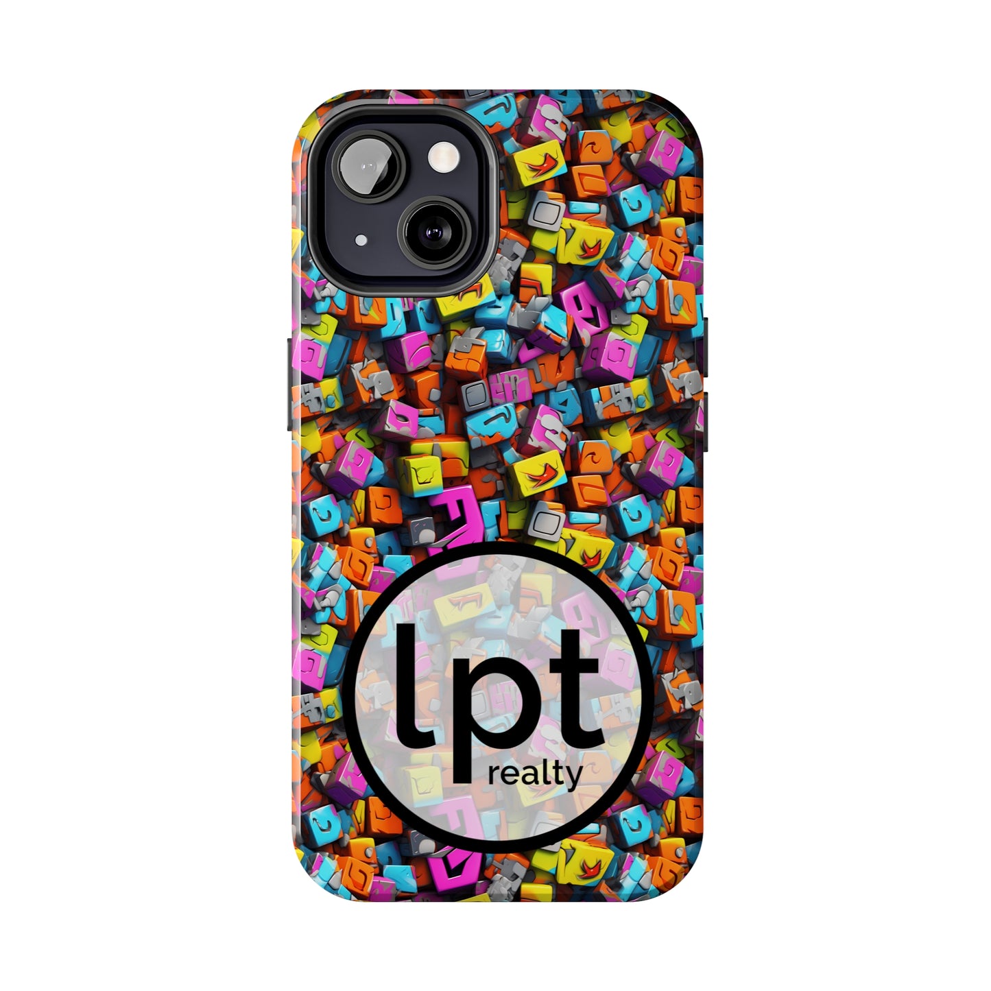 LPT Realty Logo -  3D Abstract Colorful Block Design Iphone Tough Phone Case