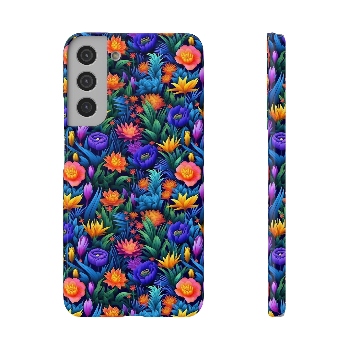 3D Tropical Bright Flowers Samsung Slim Cases