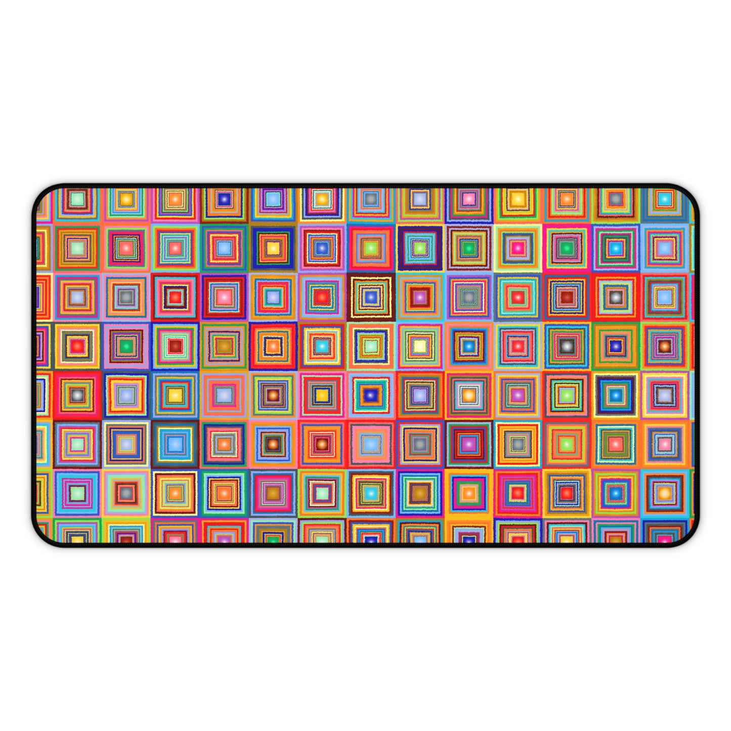 Retro Colored Squares - Desk Mat Extended Gaming Mouse Pad 3 Sizes