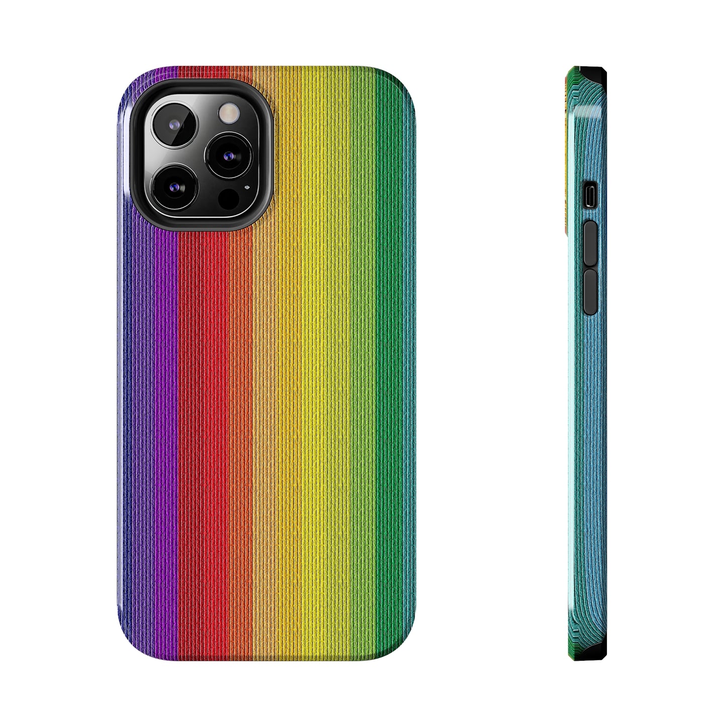 Rainbow Stripe Design Iphone Tough Phone Case