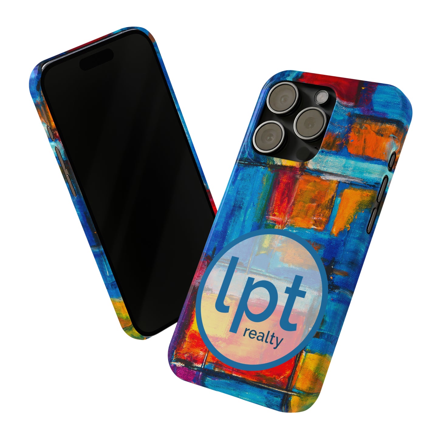 LPT Realty Logo -  Rainbow Abstract Painting Iphone 15-12 Slim Phone Case