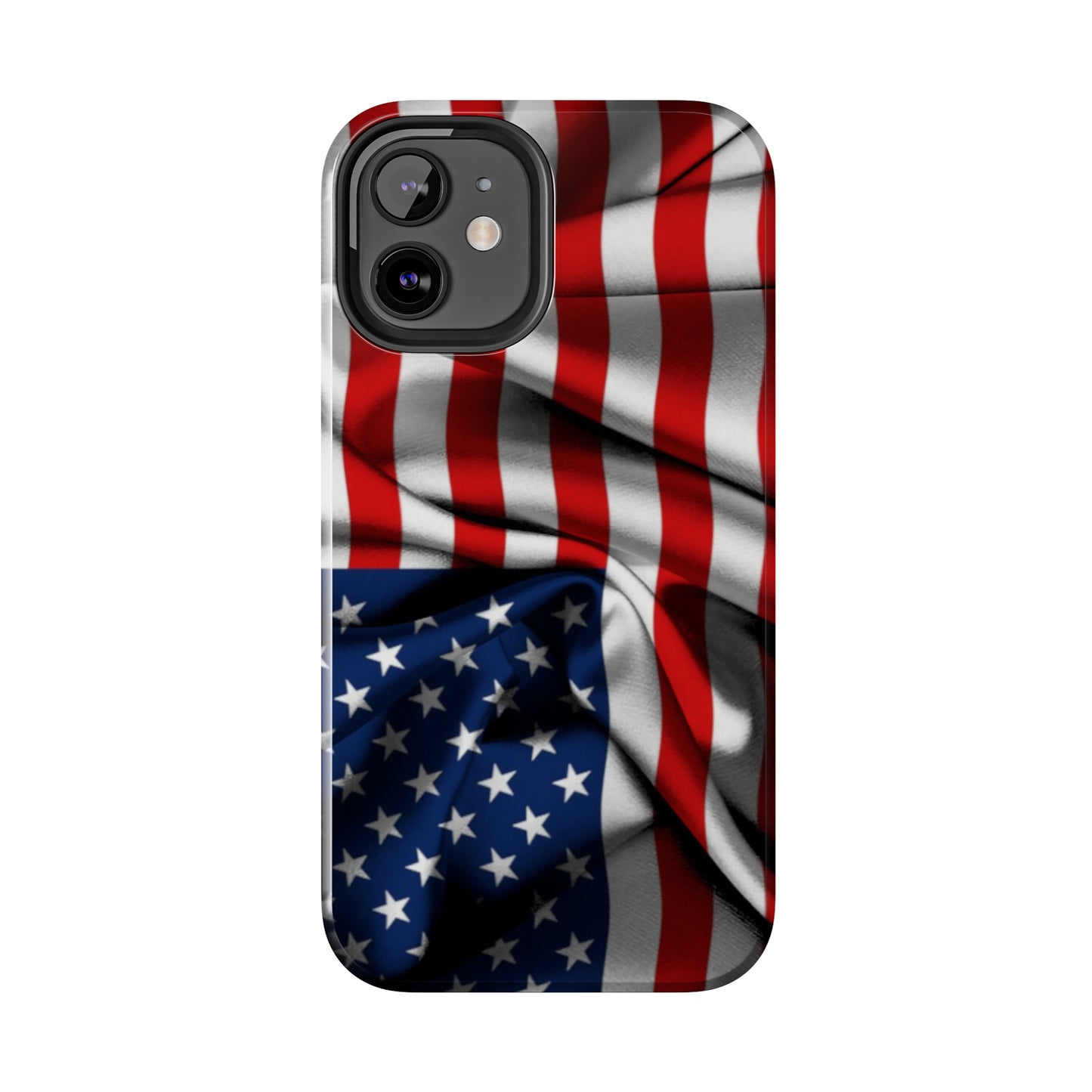 Proudly Unfurling: The American Flag Waves in Patriotic Splendor Iphone Tough Phone Case