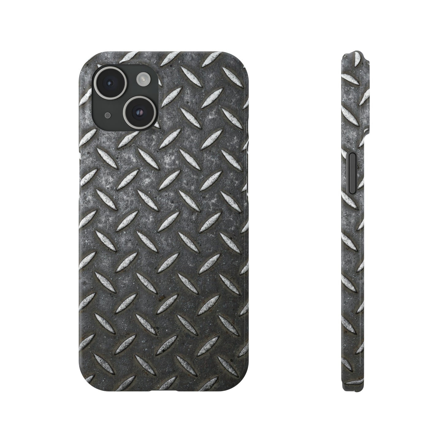 Steel Diamond Plate Design Iphone 15-12 Slim Phone Case