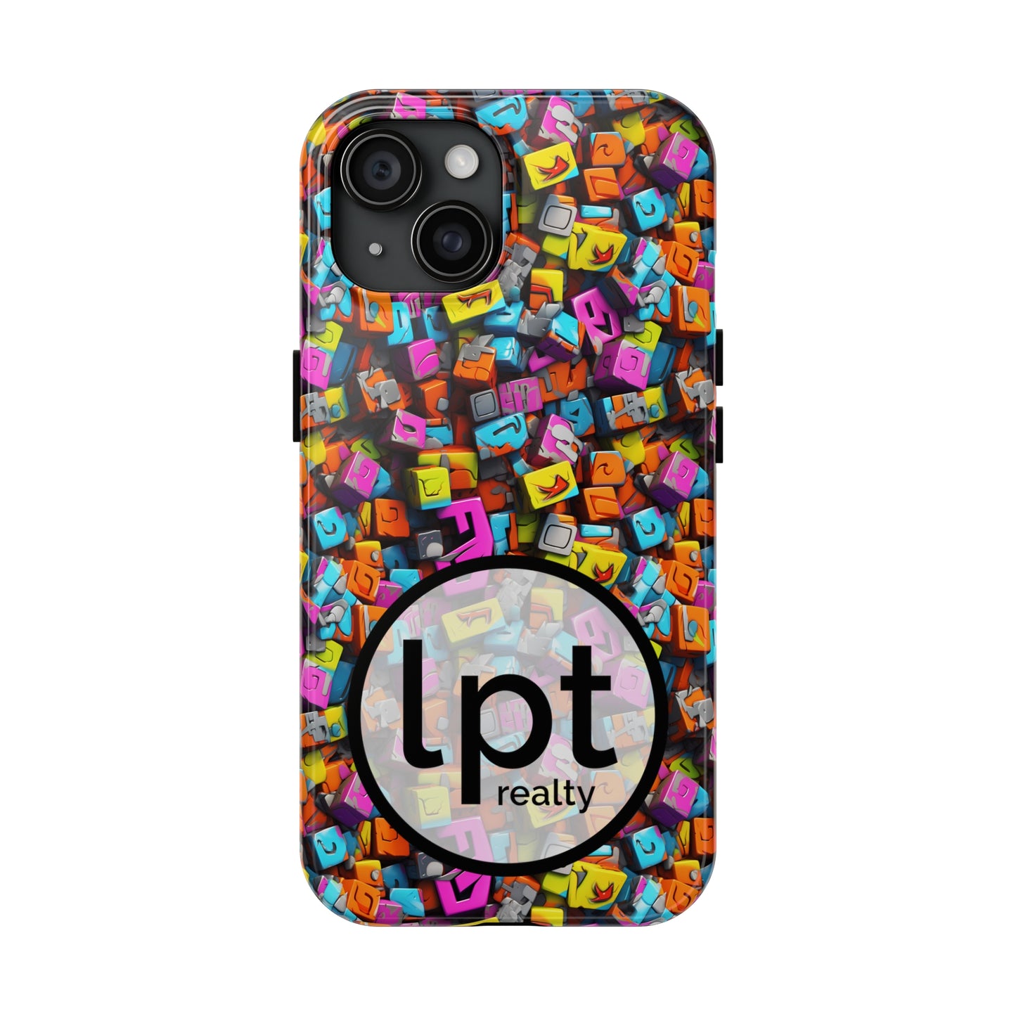 LPT Realty Logo -  3D Abstract Colorful Block Design Iphone Tough Phone Case