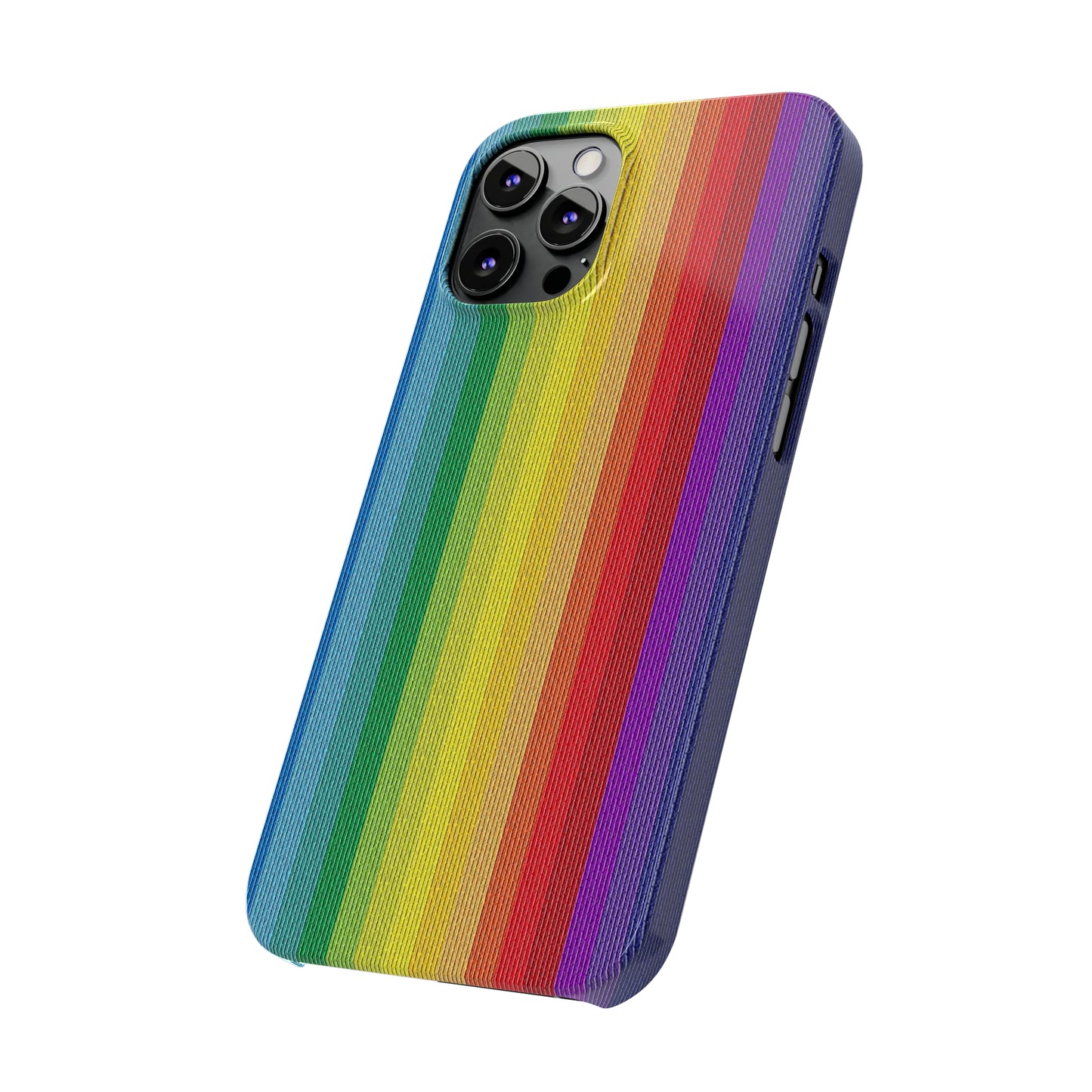 Rainbow Stripe Design Iphone 15-12 Slim Phone Case