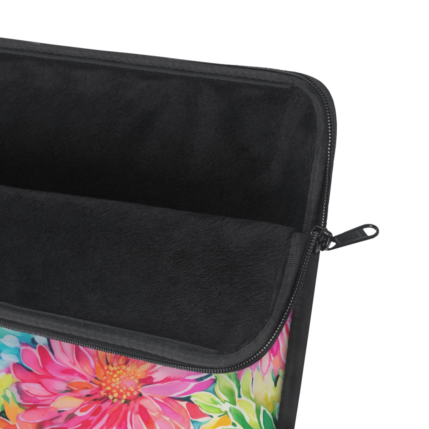 Blooming Spectrum: Large Vibrant Watercolor Flowers in Full Bloom Laptop or Ipad Protective Sleeve 3 Sizes Available