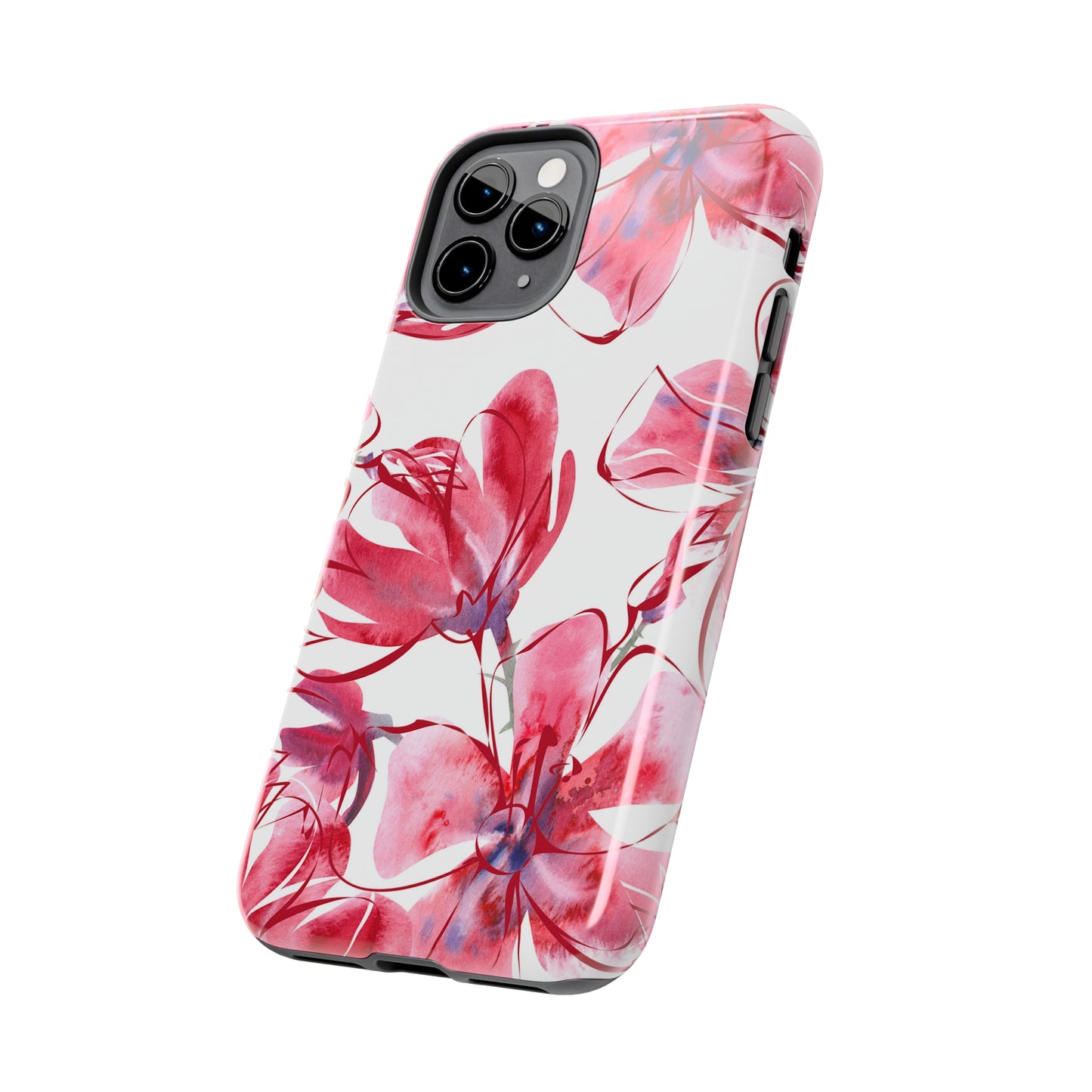 Large Pink Flower Iphone Tough Phone Case