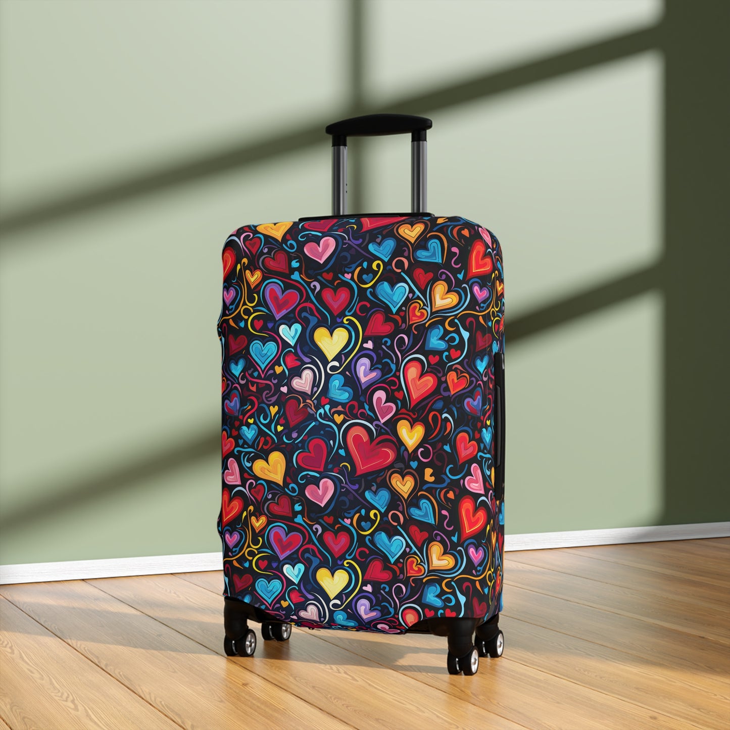 Whimsical Colorful Heart Design  - Luggage Protector and Cover 3 Sizes