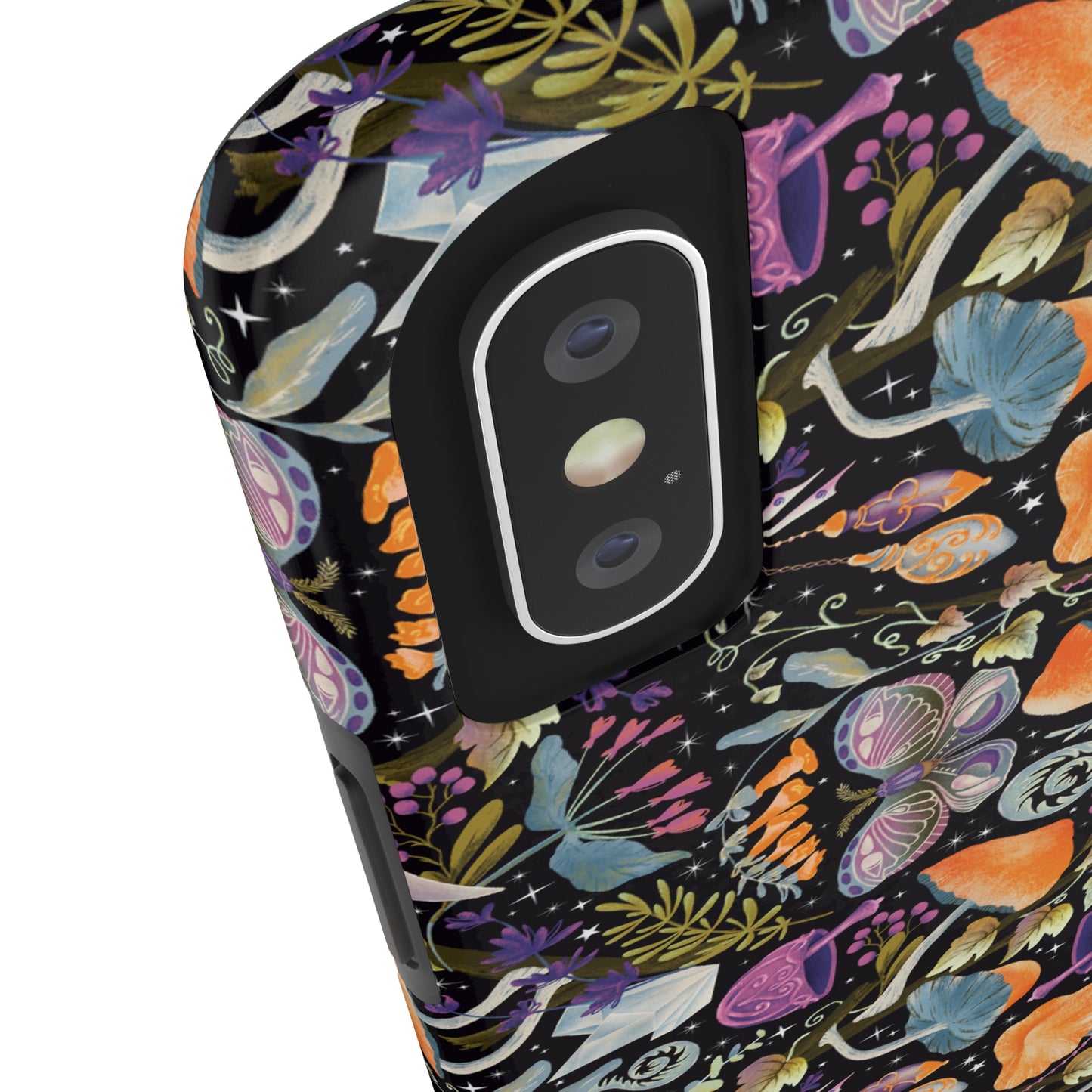 Whimsical Witches' Haven Mystical Garden of Mushrooms and Butterflies Iphone Tough Phone Case