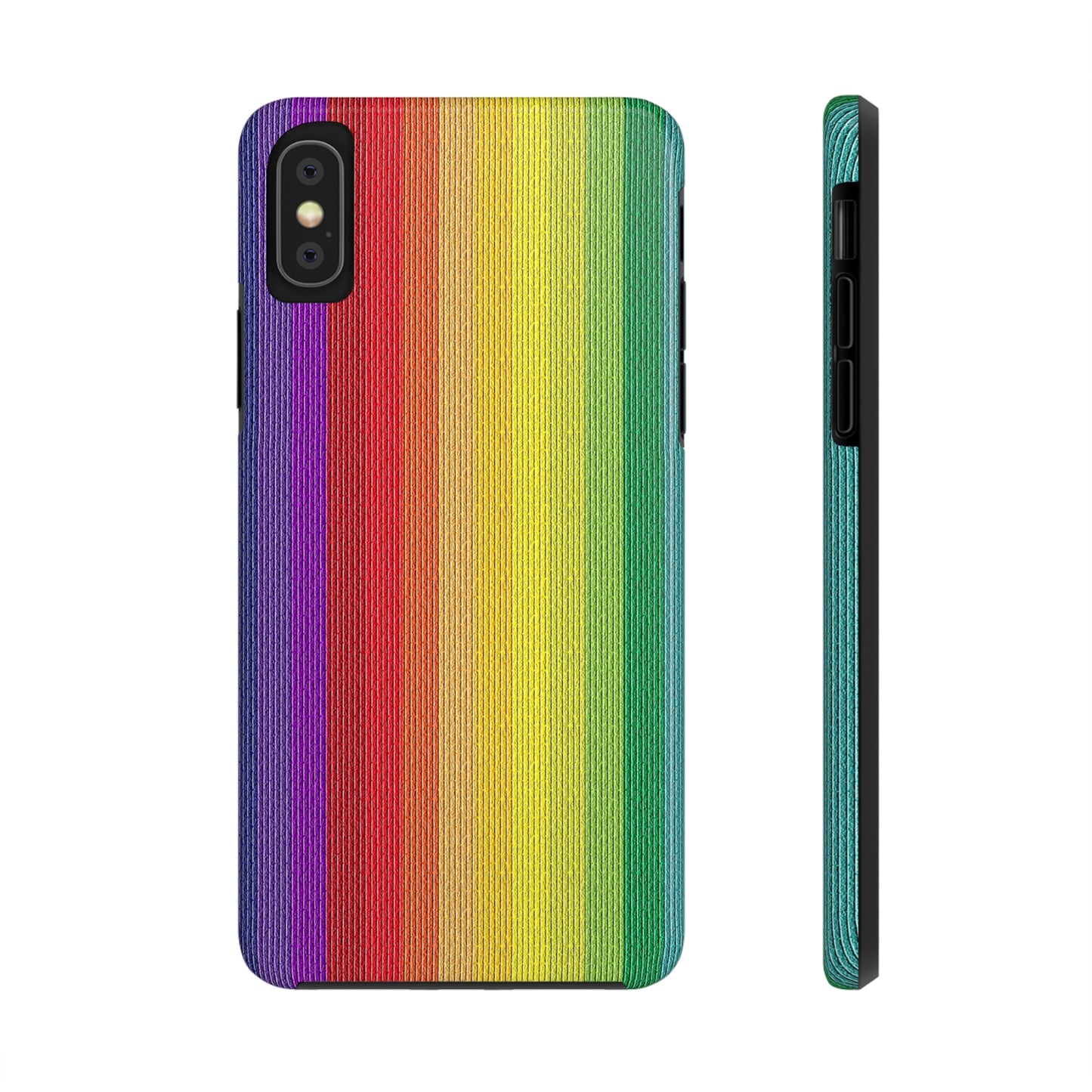 Rainbow Stripe Design Iphone Tough Phone Case