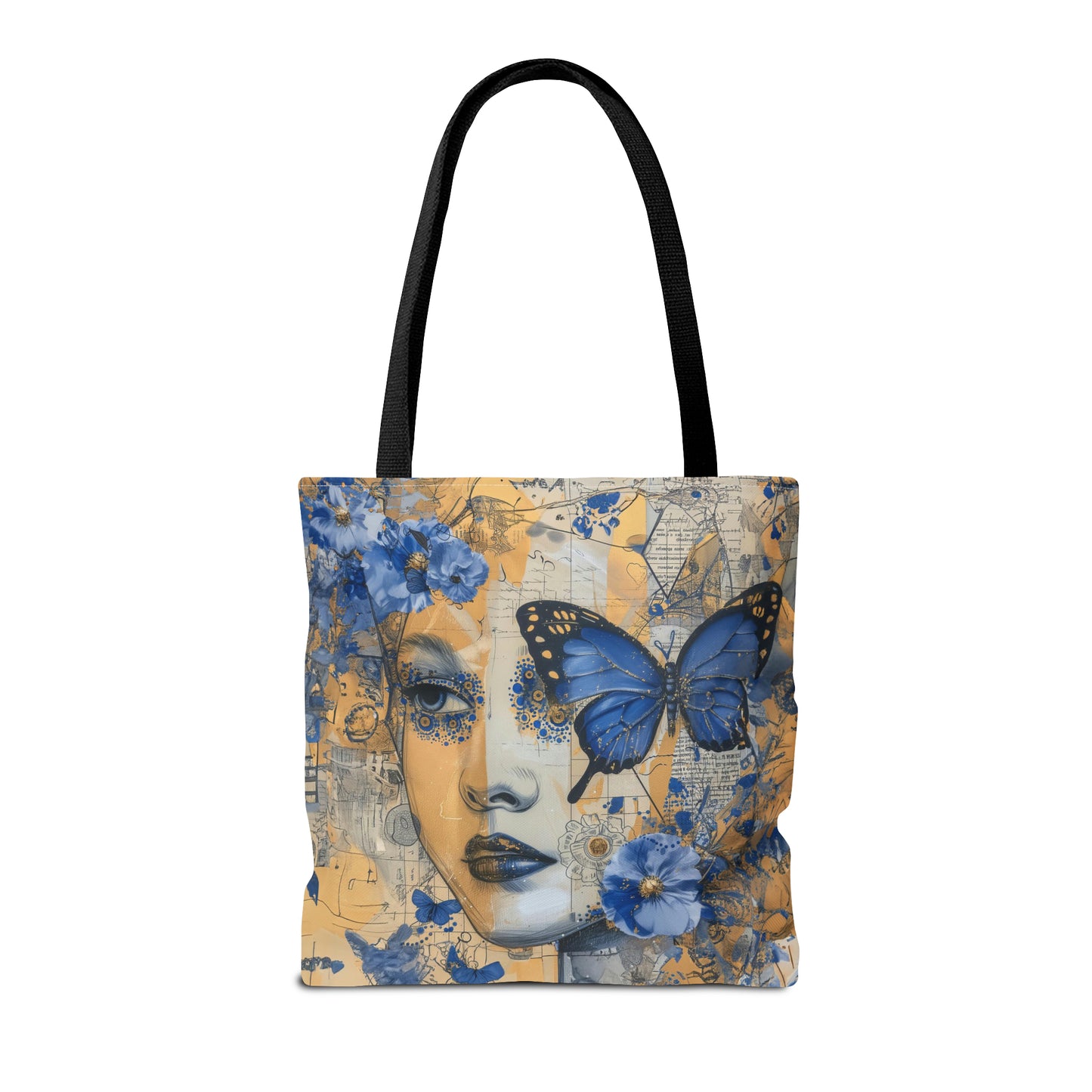 Rustic Urban Butterfly Reflection Canvas Tote Bag - 3 Sizes