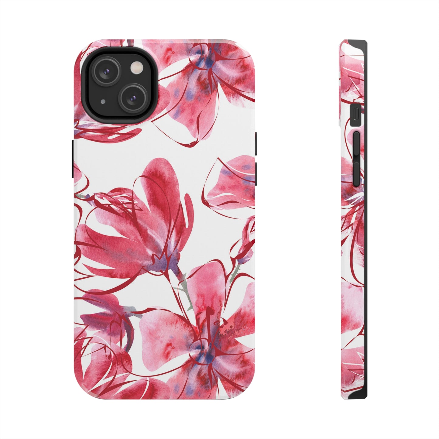 Large Pink Flower Iphone Tough Phone Case