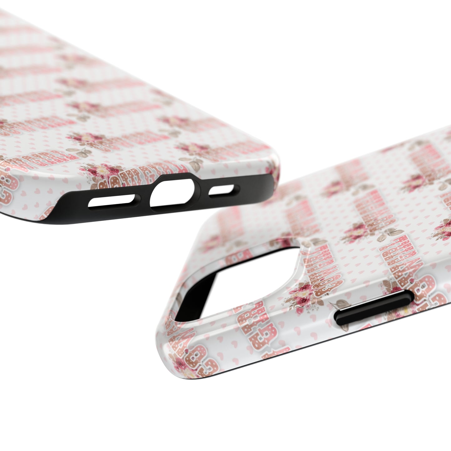 Pink Cowgirl and Flowers Iphone Tough Phone Case