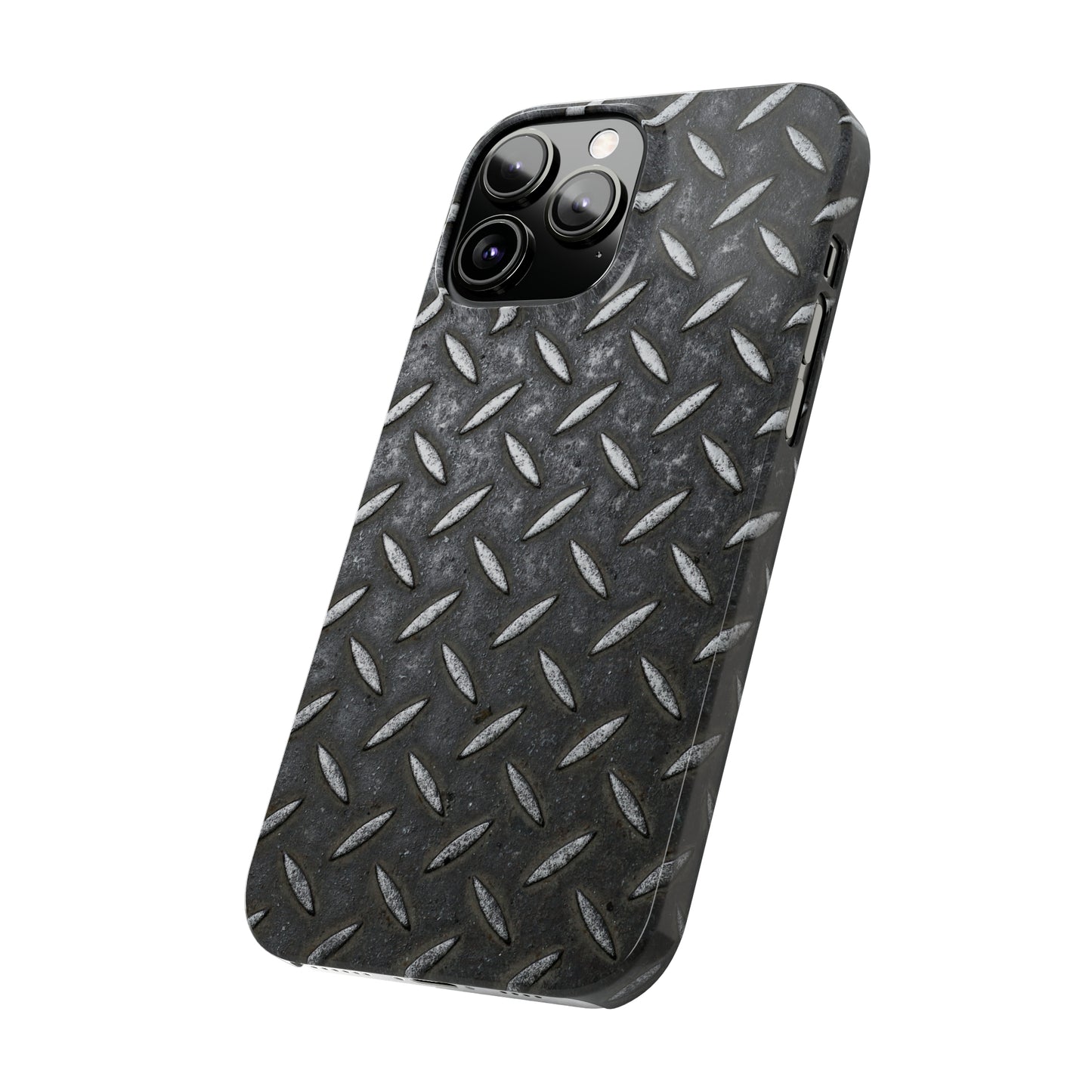 Steel Diamond Plate Design Iphone 15-12 Slim Phone Case