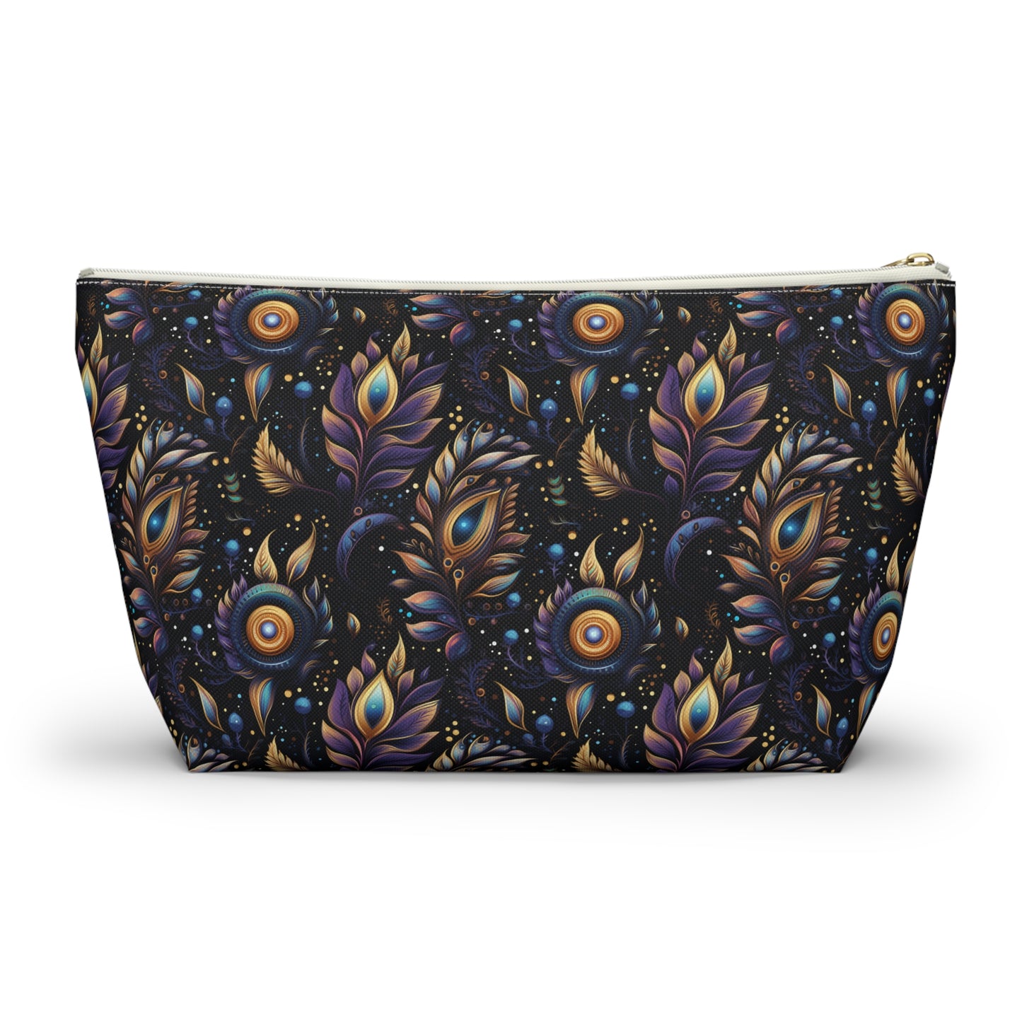 Mystical Enchanted Leaves and Celestial Stars - Makeup & Accessory Bag 2 Sizes