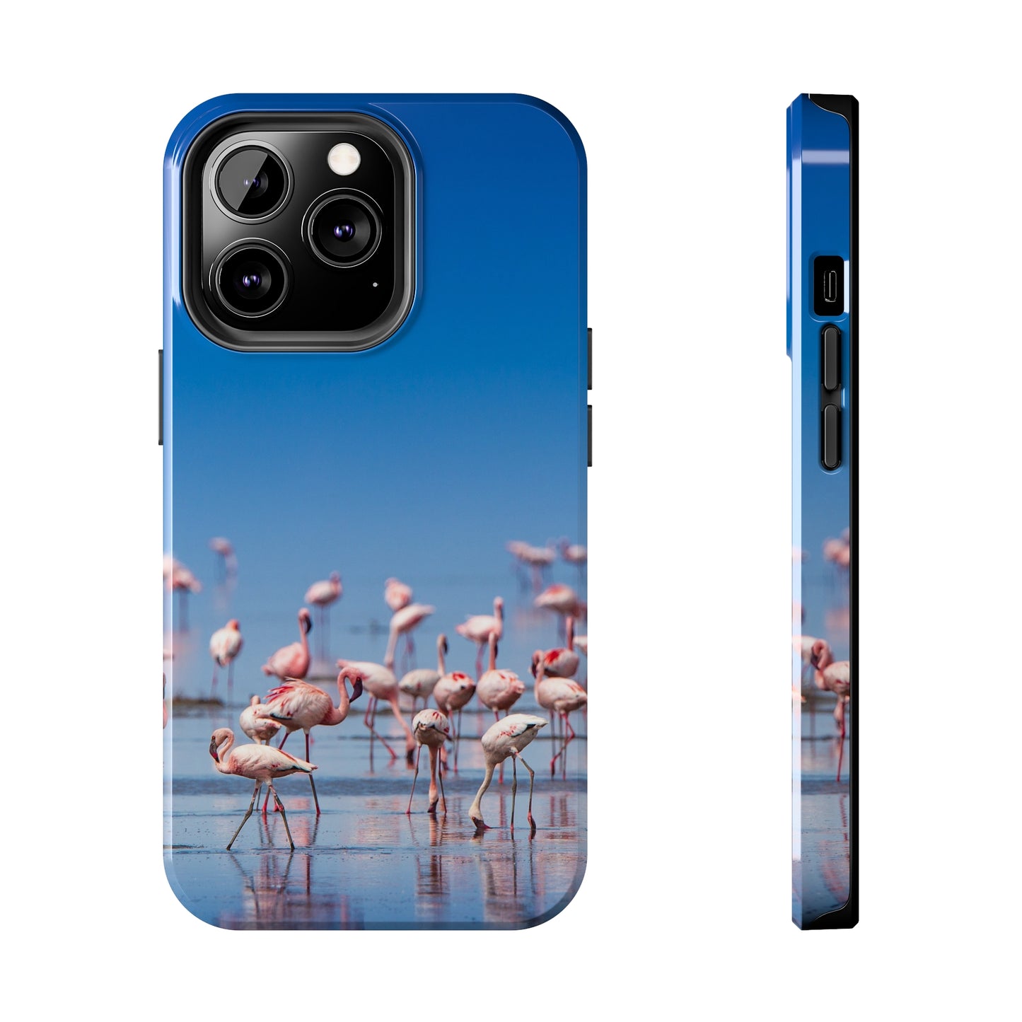 Flamingos on the Beach Iphone Tough Phone Case