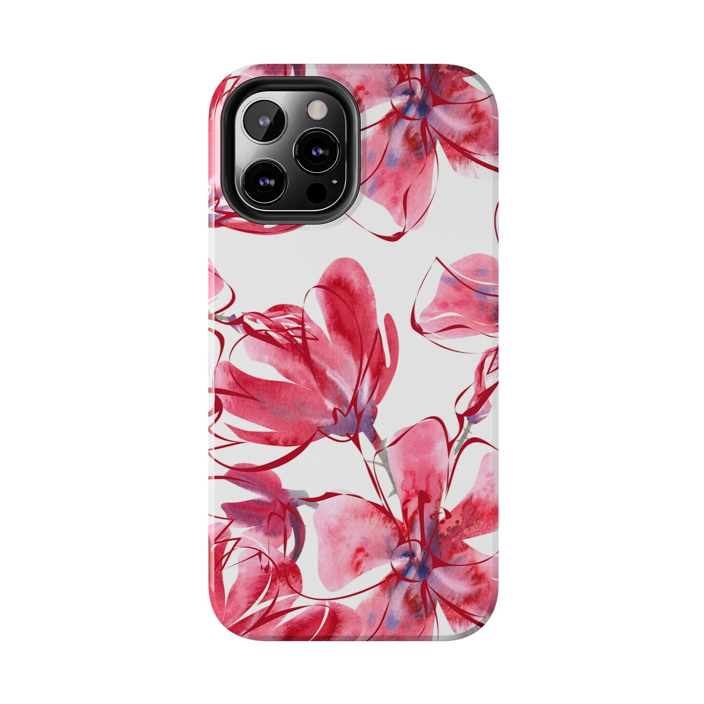 Large Pink Flower Iphone Tough Phone Case