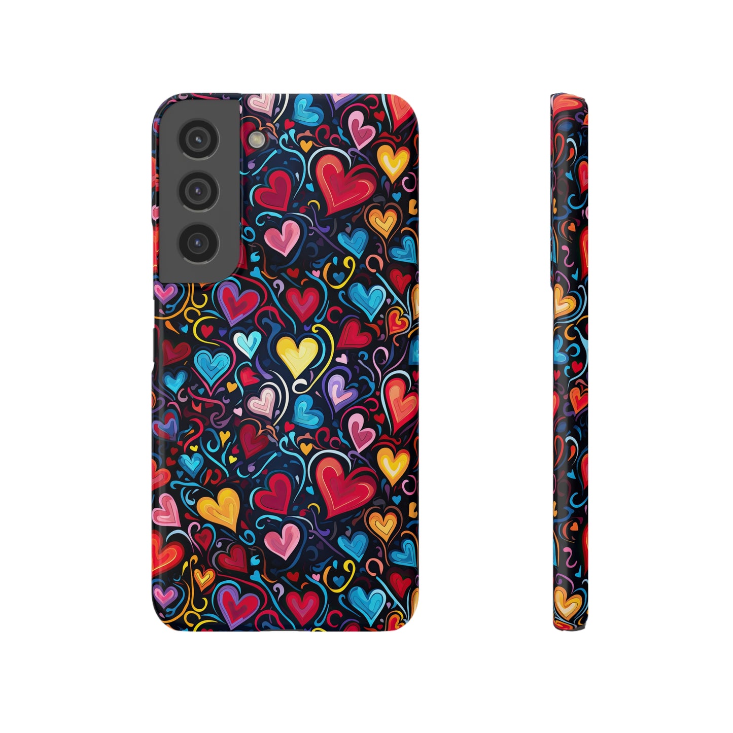 Whimsical Colorful Heart Design Samsung Slim Cases