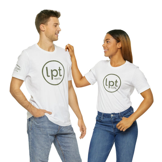 LPT Logo Design in Olive Green Sparkle - Short Sleeve T-Shirt XS-5XL