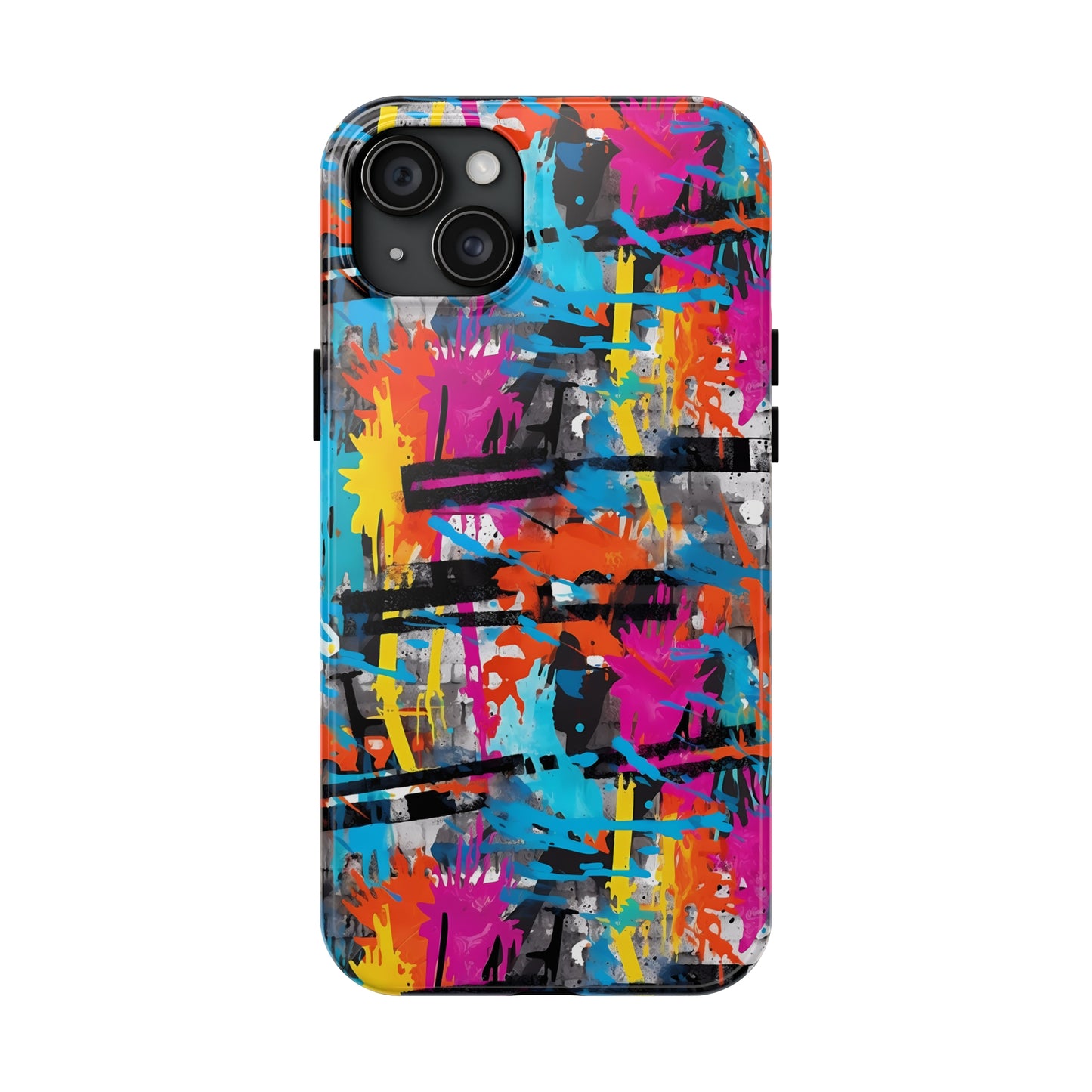 Rainbow Color Abstract Graffiti Design Iphone Tough Phone Case