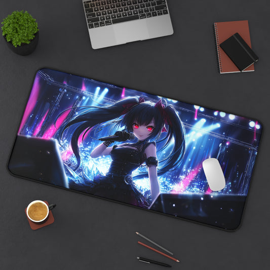 Anime Rock Star Mousepad, Gothic Anime Desk Mat, Extra Large Mousepad, Gaming Desk Mat, Desktop Accessory