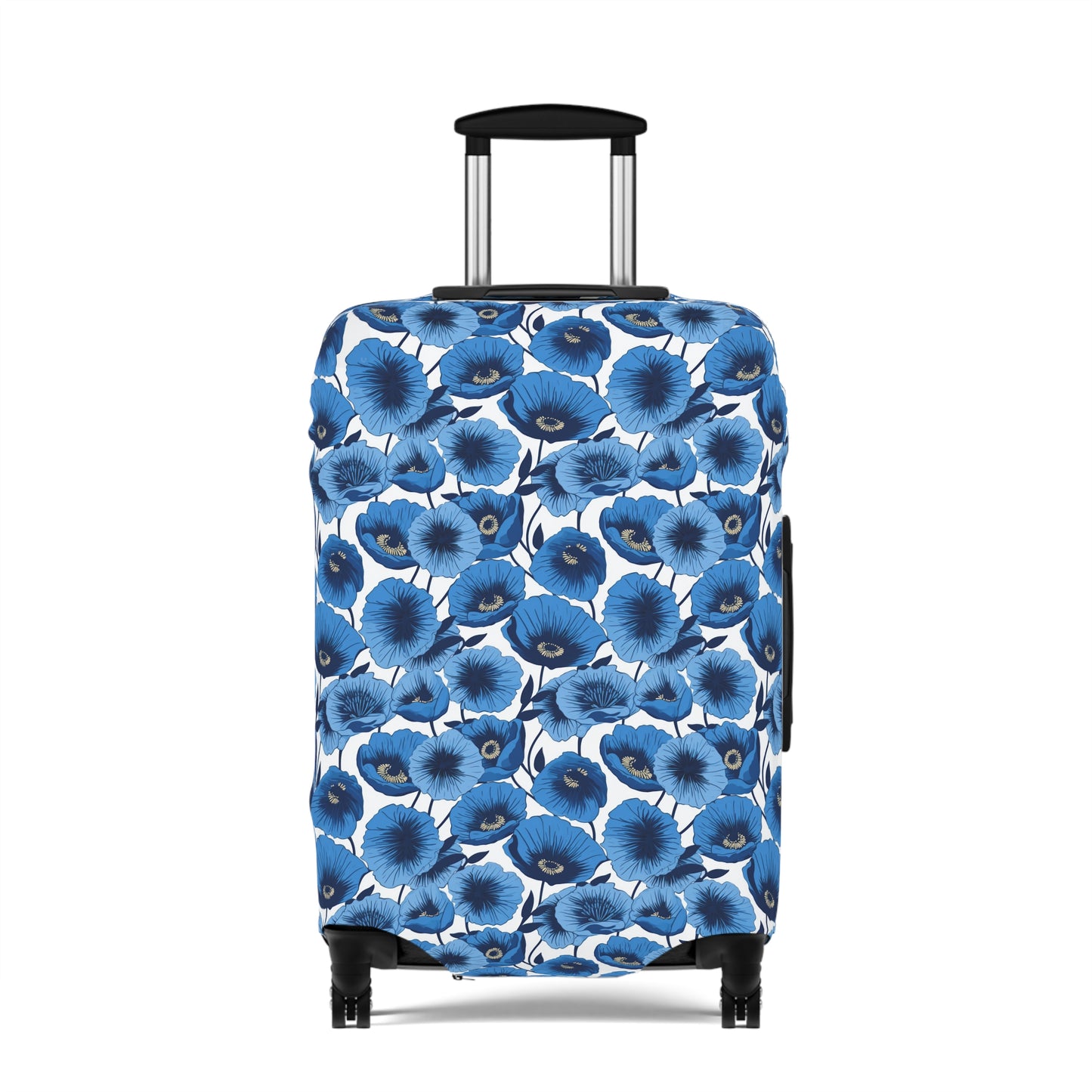 Vivid Blooms Bright Blue Poppies Design  - Luggage Protector and Cover 3 Sizes