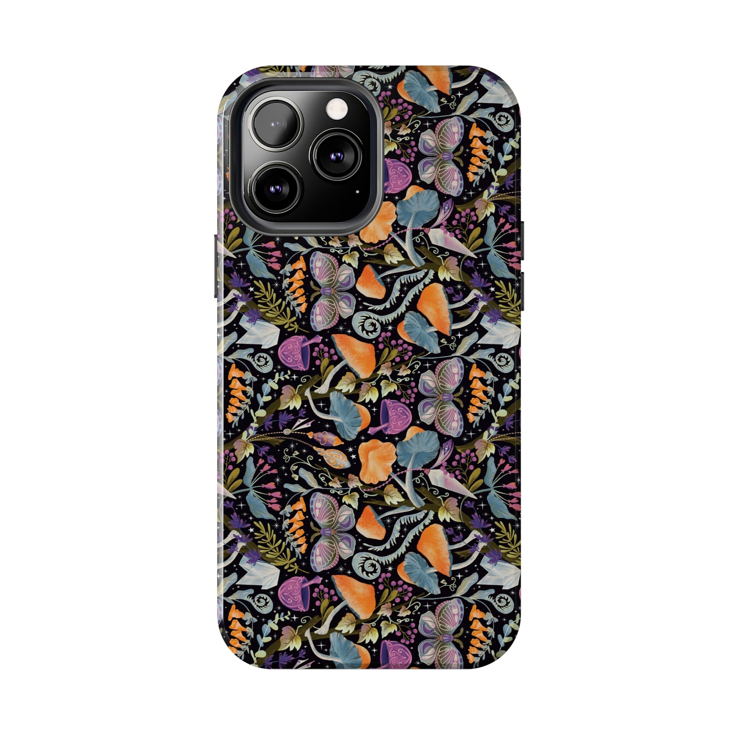 Whimsical Witches' Haven Mystical Garden of Mushrooms and Butterflies Iphone Tough Phone Case