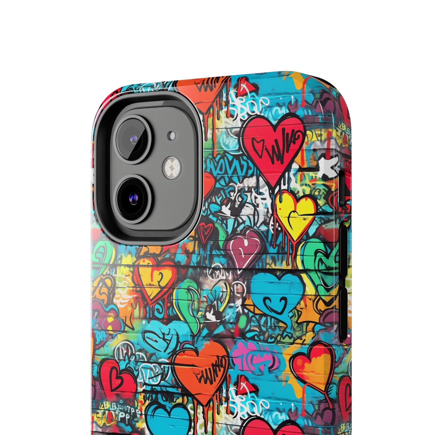 Street Art Graffiti Hearts Design Iphone Tough Phone Case