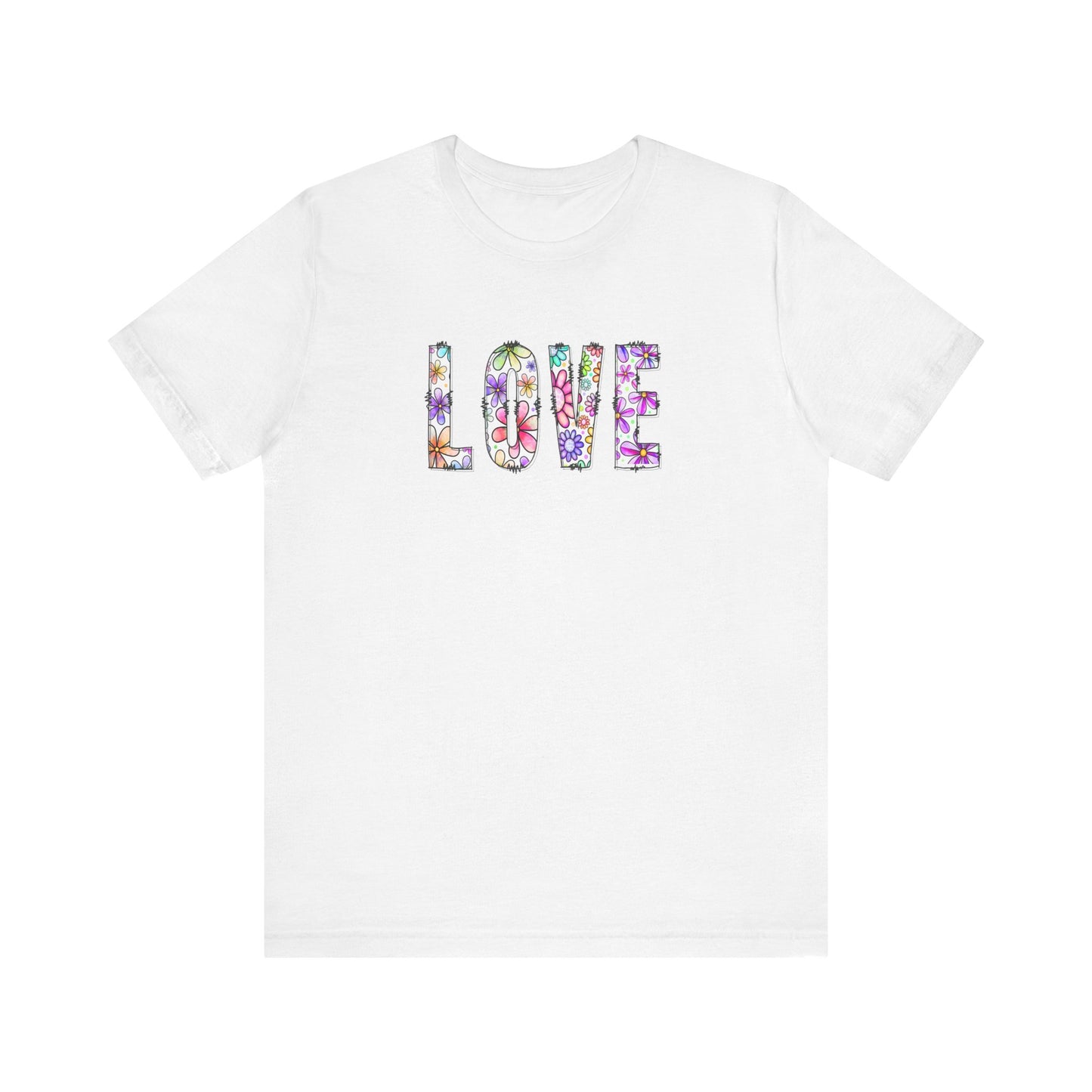 LOVE with Daisy Flowers - Short Sleeve T-Shirt XS-5XL