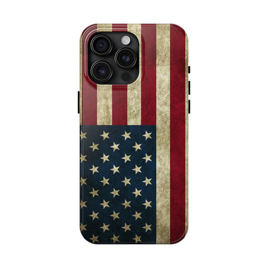 Rugged American Flag Iphone Tough Phone Case