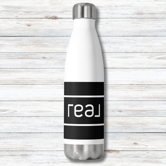 Real Logo Black 20 oz Insulated Stainless Steel Water Bottle