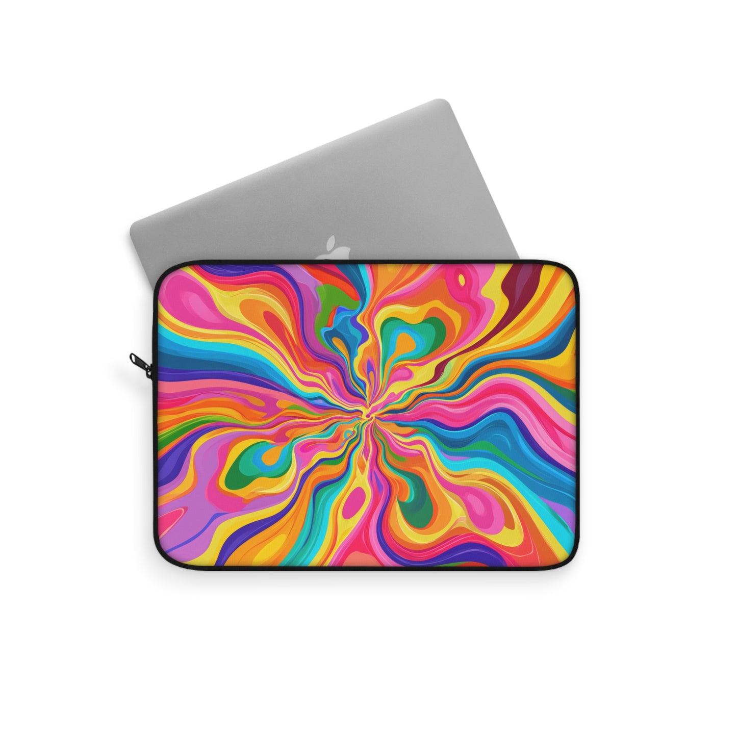 Color Rainbow Fusion Swirl Laptop or Ipad Protective Sleeve 3 Sizes Available