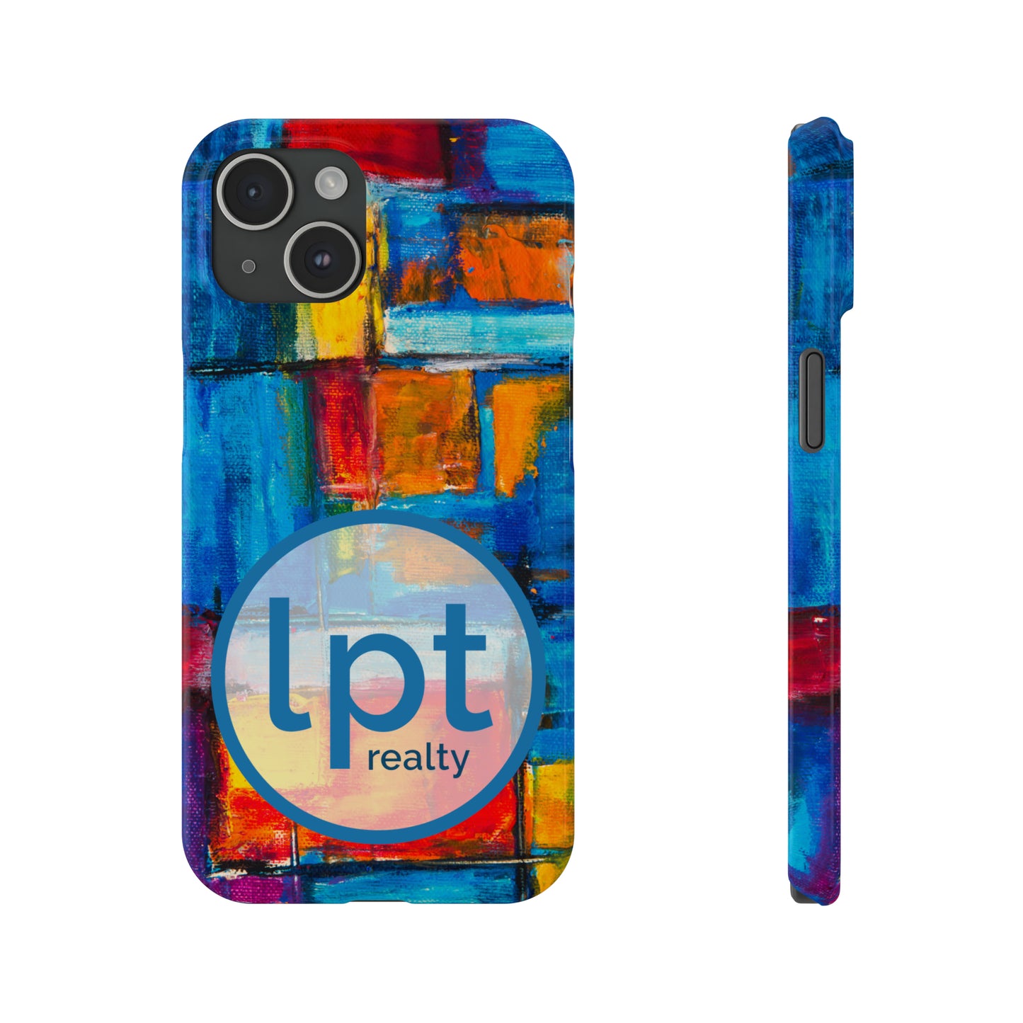 LPT Realty Logo -  Rainbow Abstract Painting Iphone 15-12 Slim Phone Case