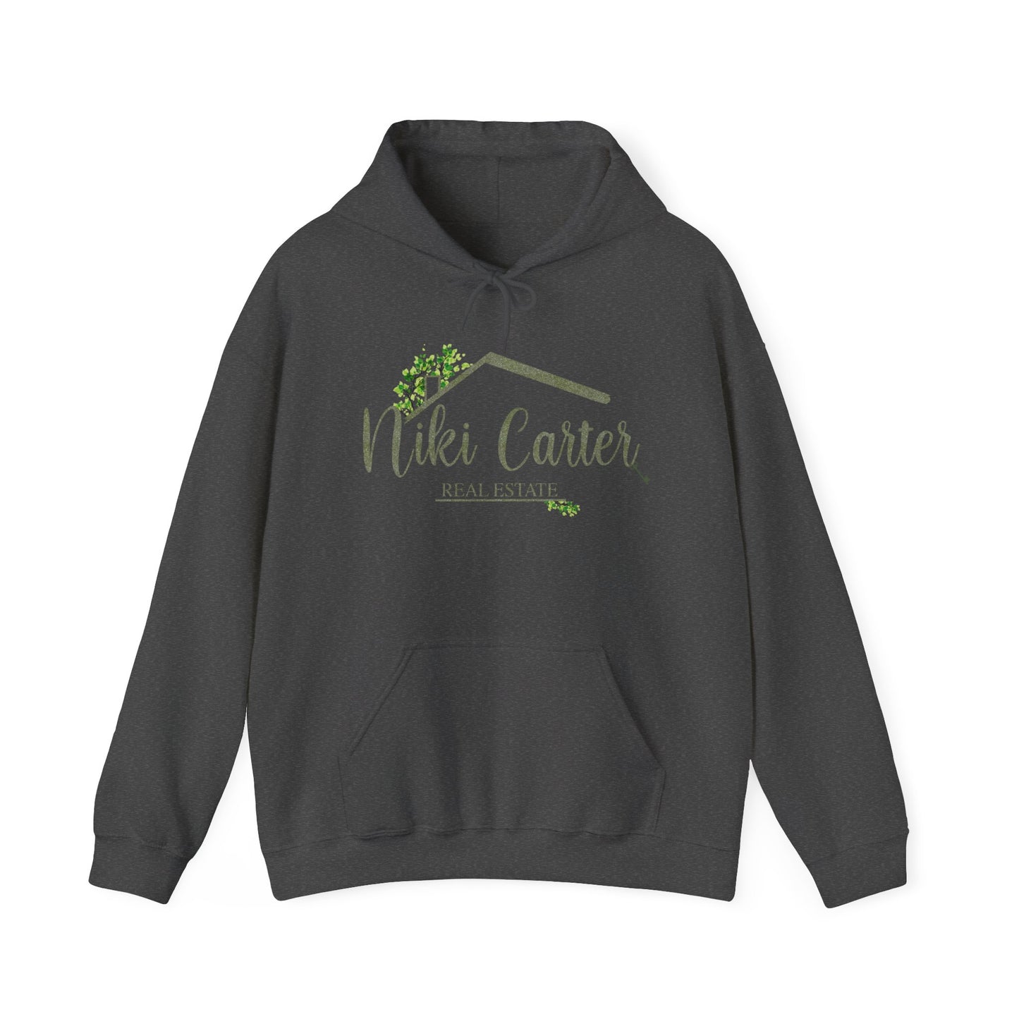 Niki Carter Olive Sparkle Logo, LPT on Back  - Hooded Sweatshirt S-5XL