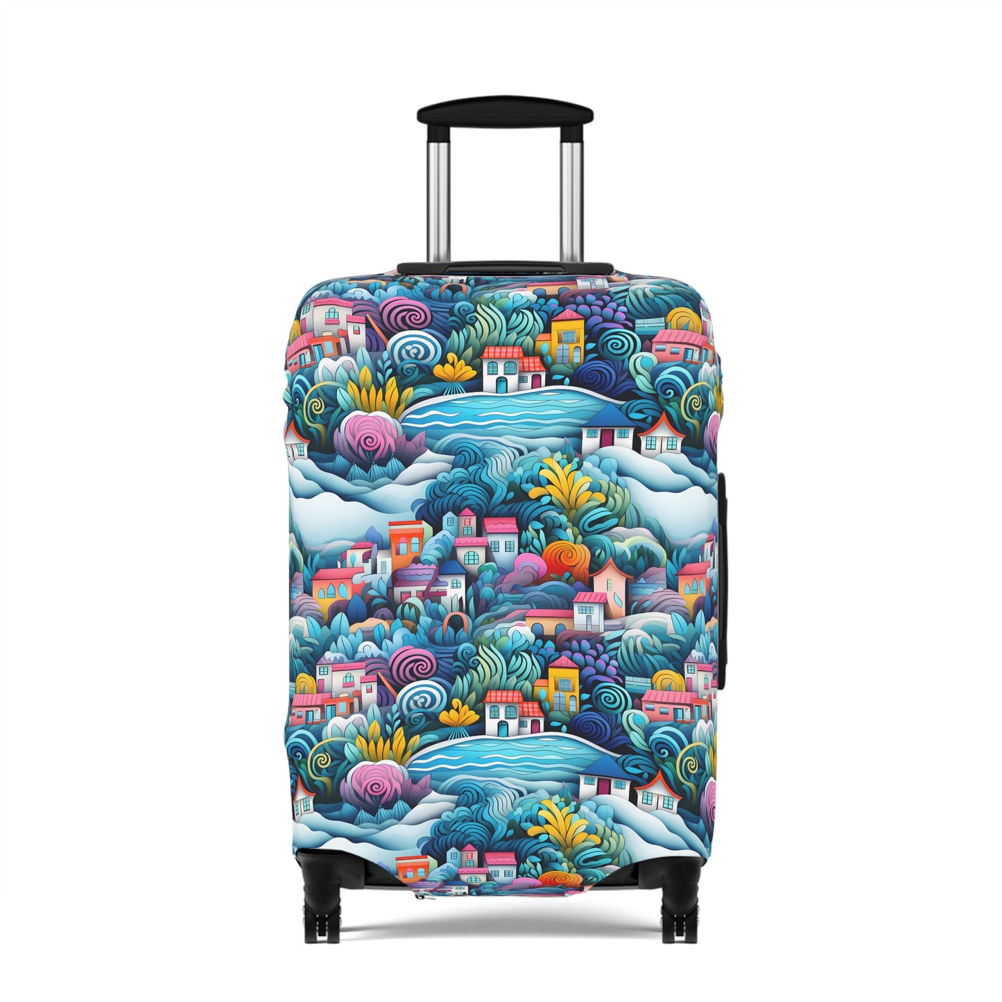 Coastal Charm Houses Inspired by South Carolina's Seaside  - Luggage Protector and Cover 3 Sizes