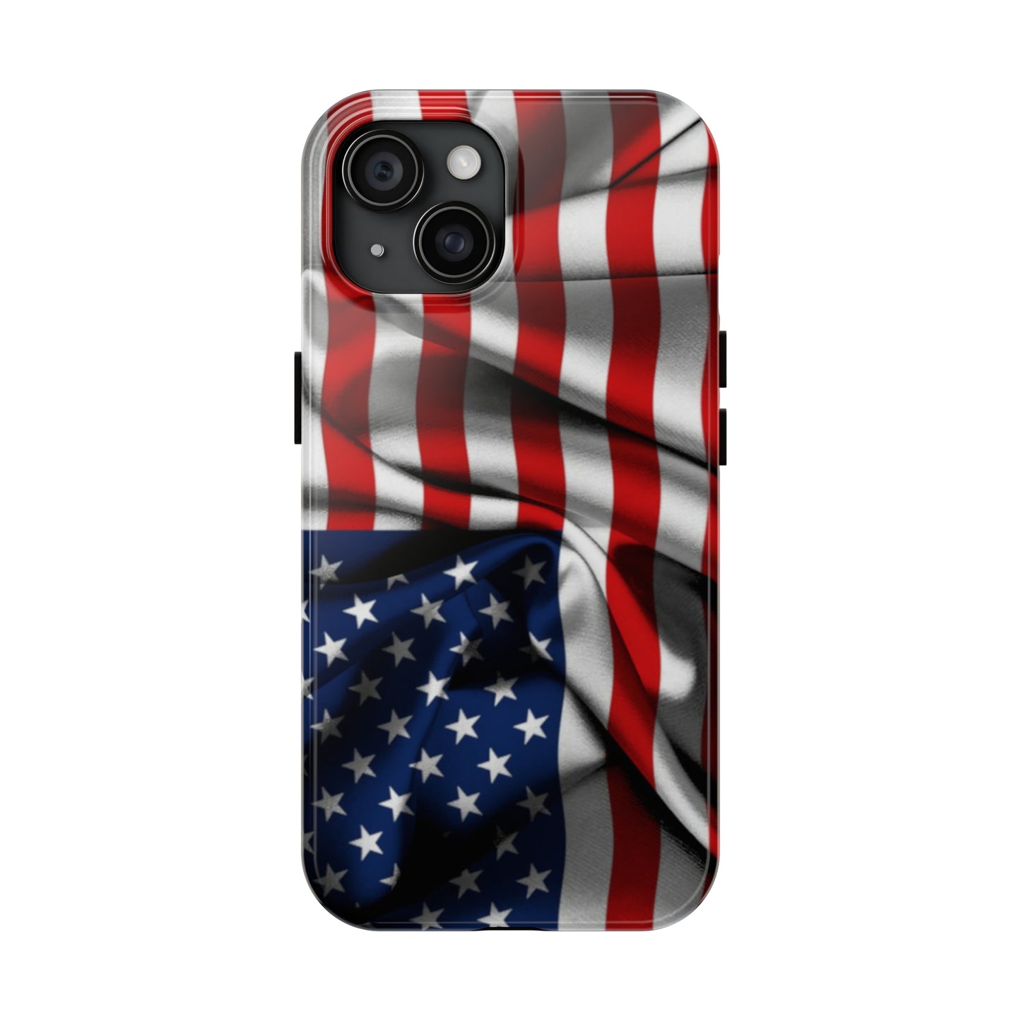 Proudly Unfurling: The American Flag Waves in Patriotic Splendor Iphone Tough Phone Case