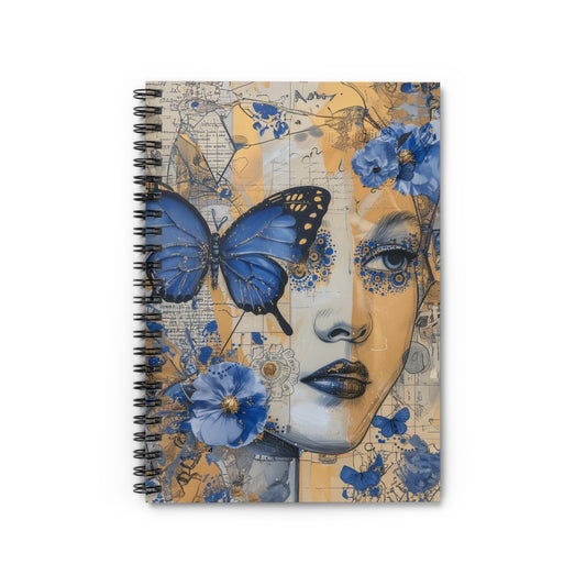 Rustic Urban Butterfly Reflection - Spiral Notebook Ruled Line 6"x8"