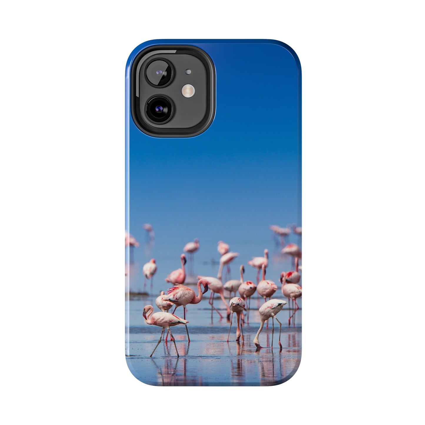 Flamingos on the Beach Iphone Tough Phone Case