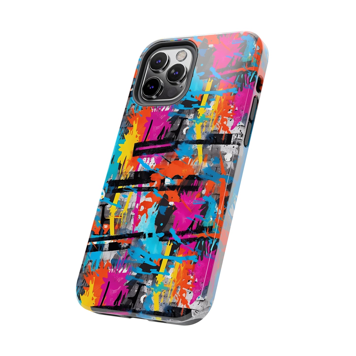 Rainbow Color Abstract Graffiti Design Iphone Tough Phone Case