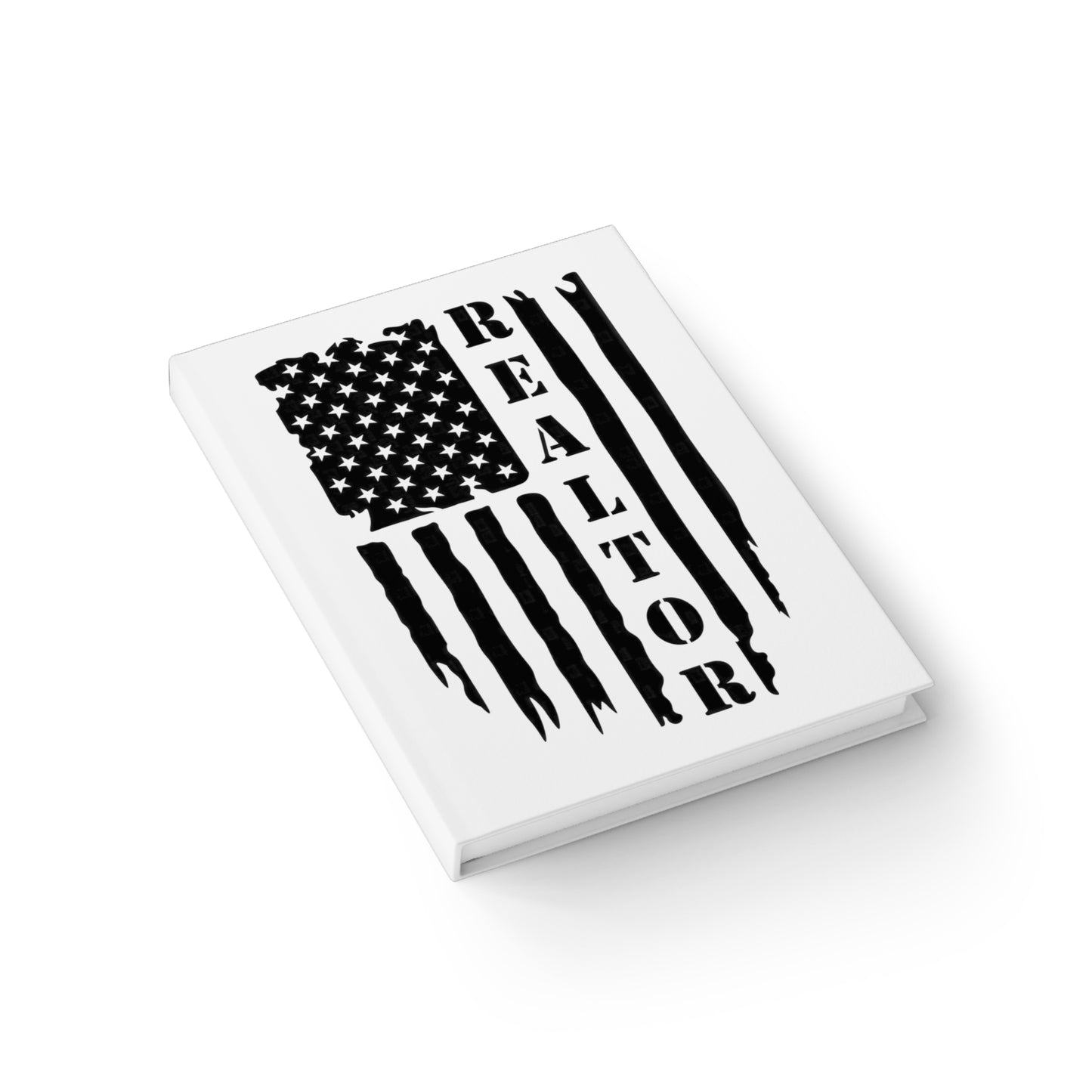 American Flag & Realtor White   - Hardcover Ruled Line Journal 5" x 7"