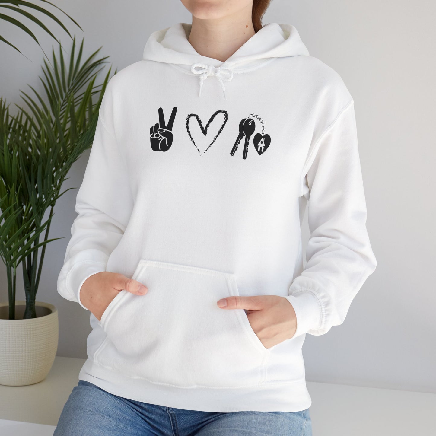 Peace, Love and Real Estate - Hooded Sweatshirt Unisex S-5XL