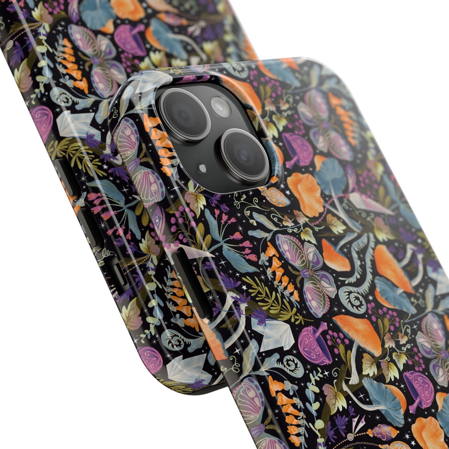 Whimsical Witches' Haven Mystical Garden of Mushrooms and Butterflies Iphone Tough Phone Case