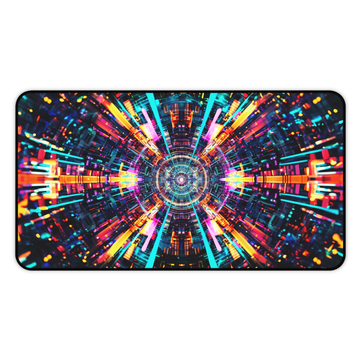 Vortex Gateway in Neon Tunnel of Light and Energy Extended Gaming Mouse Pad  Desk Mat  - 3 Sizes